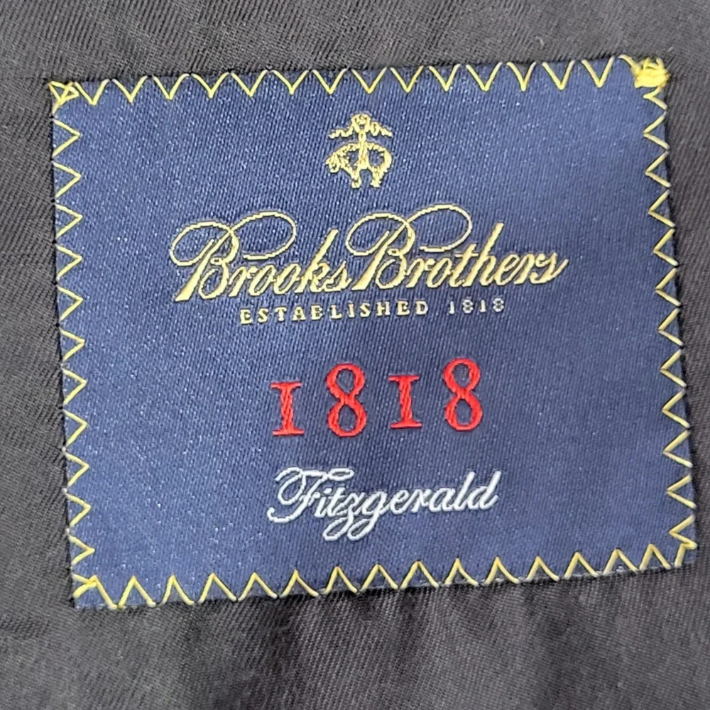 Brooks Brothers Blazer Sport Coat Cashmere Fitzgerald 1818 Mens 46R Glen Plaid